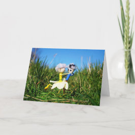 Stijldansende Fubby's in Narcissen jurk. Tack Kort