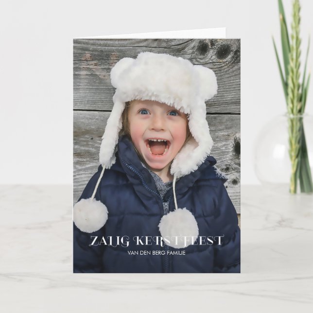 Stijlvolle Vrolijke Kerstmis Helgkort (Framsida)