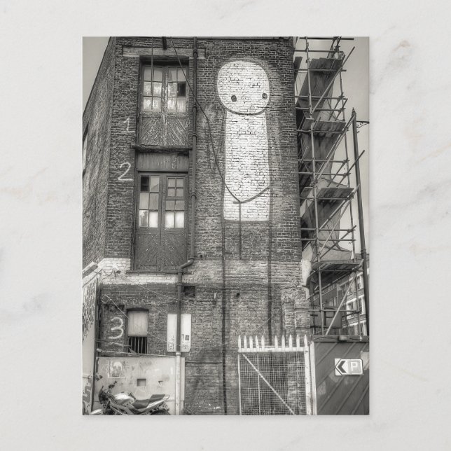 Stik Man Graffiti, Shoreditch London Vykort (Framsida)