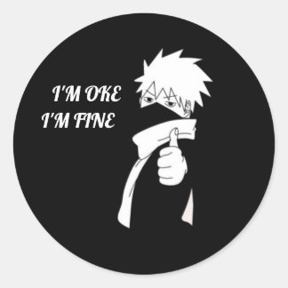 Stiker anime kakashi child runt klistermärke