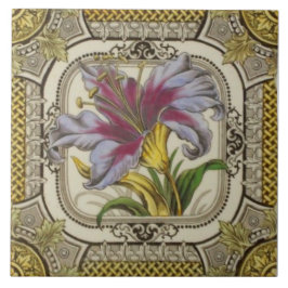 Stiking Victorian Hand Färgad TransferWare Repro Kakelplatta