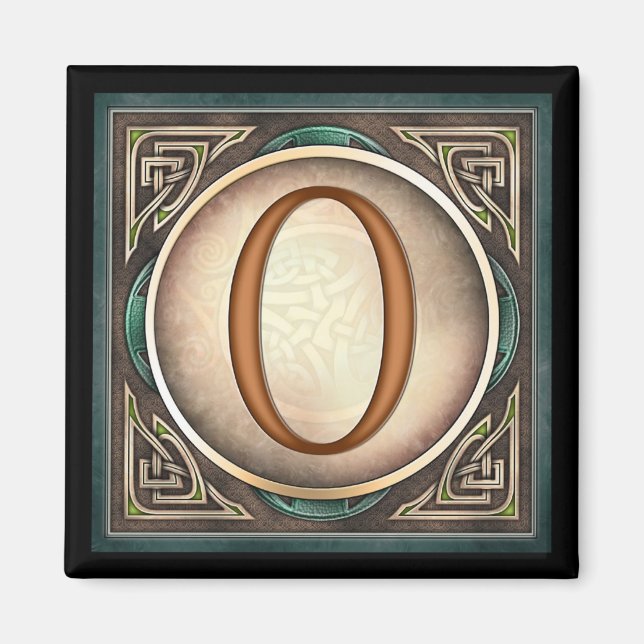 Stil A, "0" - Magneter med keltiska siffror (Framsidan)