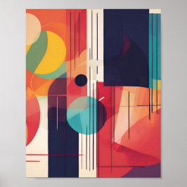 Stil Art-utskrift av färgstark Elegant Geometric Poster