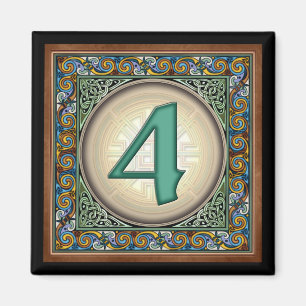 Stil B, "4" - Celtic numrerar magneter