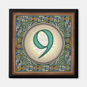 Stil B, "9" - Celtic numrerar magneter