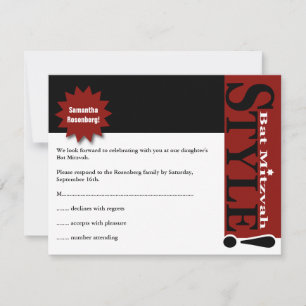 Stil! Bat mitzvah Magazine OSA Reply Burgundy Kort