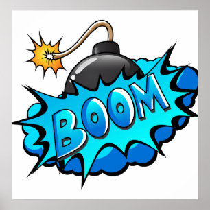 Stil Bomb Boom, Tecknad ! Poster