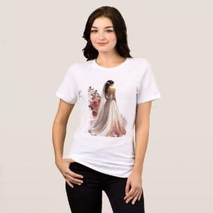[Stil] Bröllop [Produkt] Brud Present Elegan T Shirt
