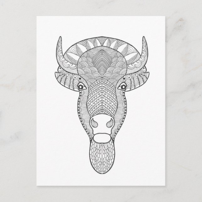 Stil Bull Head Vykort (Framsida)