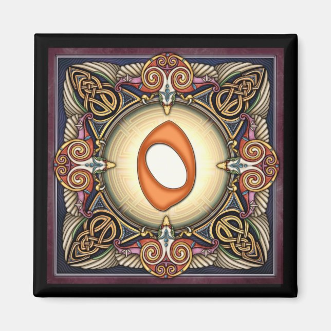 Stil C, "0" - Magneter med keltiska siffror (Framsidan)