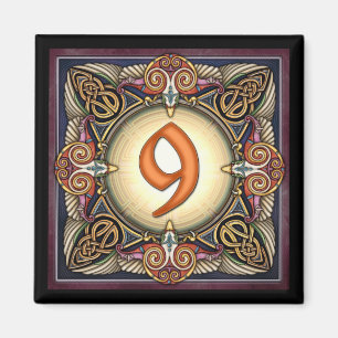 Stil C, "9" - Celtic numrerar magneter