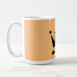 Stil Classic Mugg Black Krona med Queen Text namn