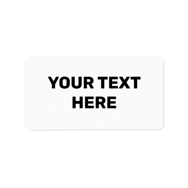 stil-ETIKETTER FÖR STRUKTUR ENKEL MINIMAL TEXT Adressetikett (Framsidan)