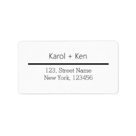 stil-ETIKETTER FÖR STRUKTUR ENKEL MINIMAL TEXT Adressetikett