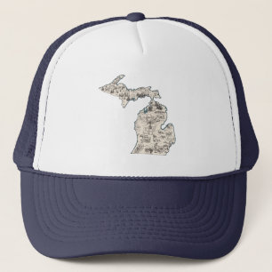 Stil för baseball för karta för Michigan Keps