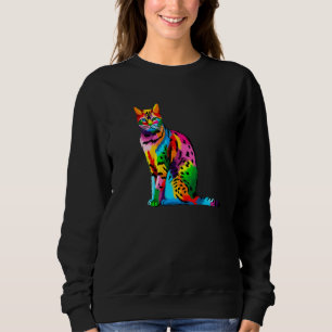 Stil för färgad burmextkonst för Kitten Älskare T Shirt