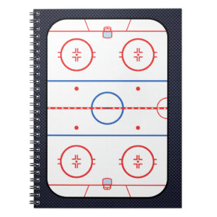 Stil för fiber för kol för hockeylekfölje anteckningsbok med spiral