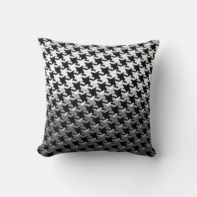 Stil för Houndstooth kromspegel Kudde (Framsida)