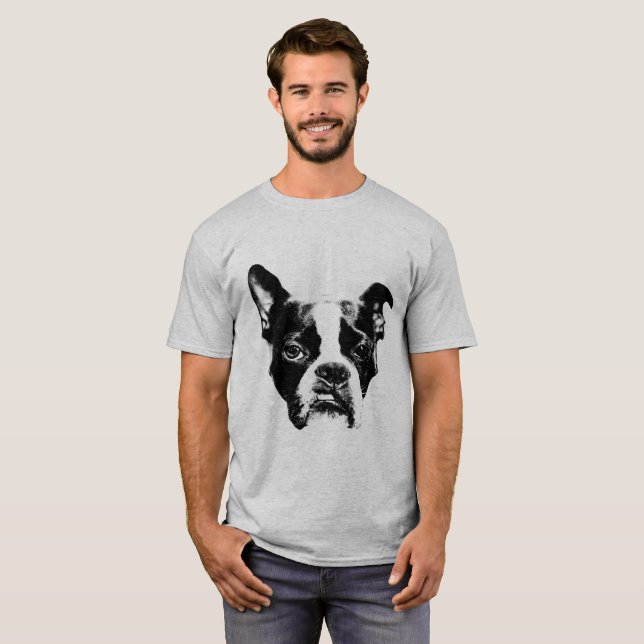 Stil för inställningBoston Terrier Tee Shirt (Hel framsida)
