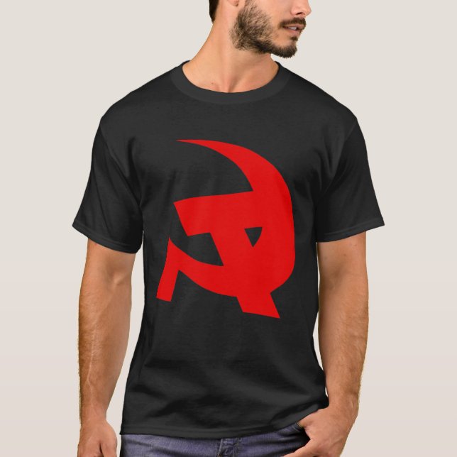 Stil för kommunisten DKP bultar & skäran Tee (Framsida)