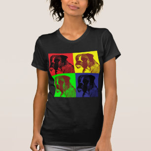 Stil för konst för boxarehundpop t shirt