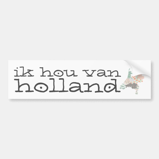 Stil för Patchwork för Holland landskapkarta Bildekal (Framsidan)