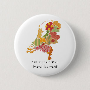 Stil för Patchwork för Holland landskapkarta Knapp
