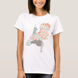 Stil för Patchwork för Holland landskapkarta Tee Shirt