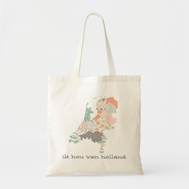 Stil för Patchwork för Holland landskapkarta Tygkasse (Framsidan)