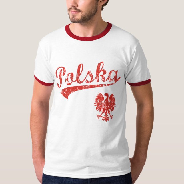 Stil för Polska örnsport Tee Shirt (Framsida)