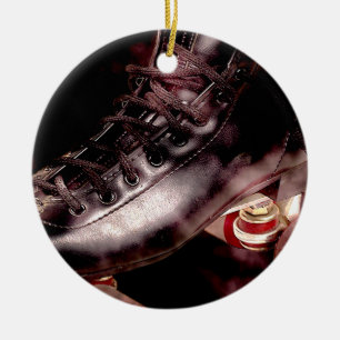 Stil för Rollerskate rullDerby Grunge Julgransprydnad Keramik