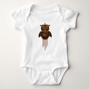 Stil för Steampunk ugglavintage T-shirt