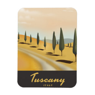 Stil för Tuscany italienvintage reser affischen Magnet