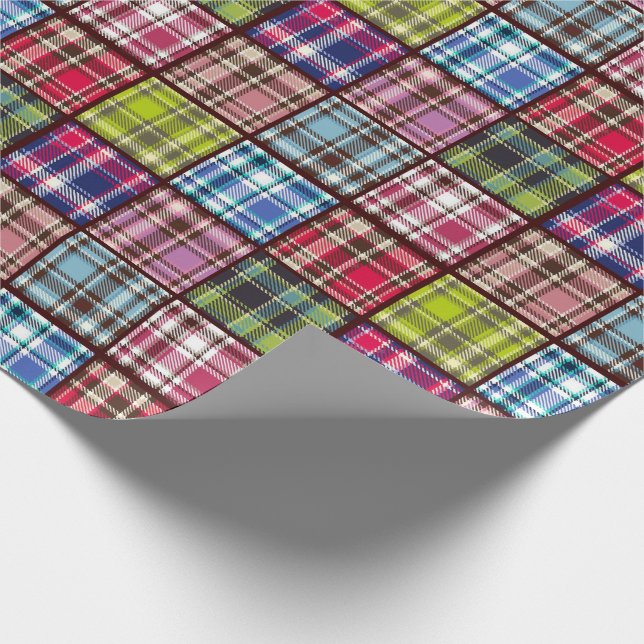 Stil för tyg för PatchworkTartanpläd | skotsk Presentpapper (Hörn)