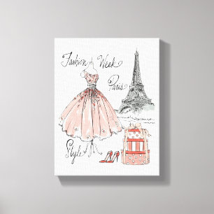 Stil för vecka för vildApple Paris mode Canvastryck