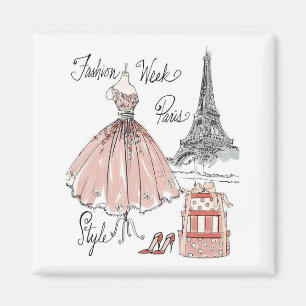 Stil för vecka för vildApple Paris mode Magnet