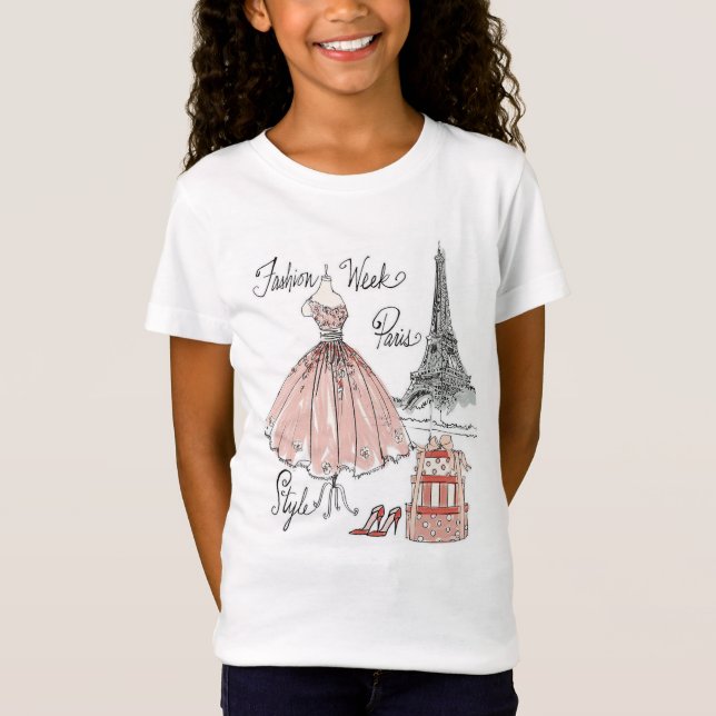 Stil för vecka för vildApple | Paris mode Tee (Framsida)