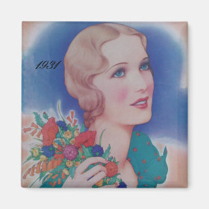 Stil för vintage 1931 magnet