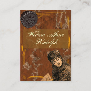 Stil för vintage för ~ för dam för Steampunk ~ Visitkort