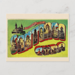 Stil för vintage för vykort för brev för Santiago