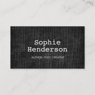 Stil författare av fetstil, svart och vit skrivmas visitkort