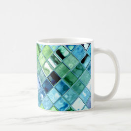 Stil & format för öppen för konst~ för hav mosaisk kaffemugg