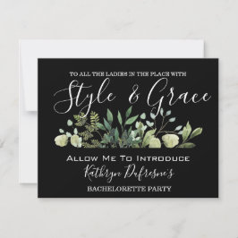 stil & Grace-inbjudan till Bachelorette-partiet Inbjudningar