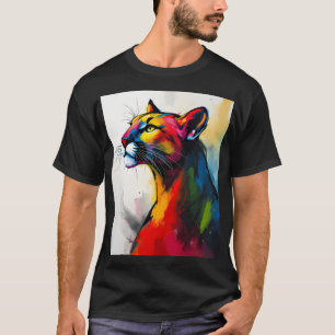 stil Groovy Abstrakt Cougar från 1960 T Shirt