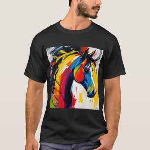 stil Groovy Abstrakt Horse 1960 T Shirt