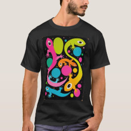 stil Groovy Abstrakt Lizard 1960 T Shirt