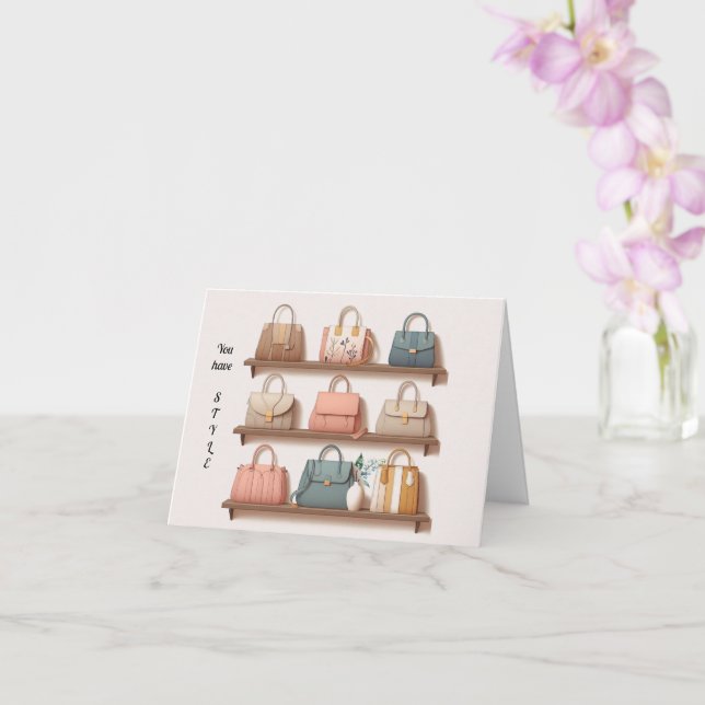 Stil handsäckskort Hälsning Kort (Orkide)