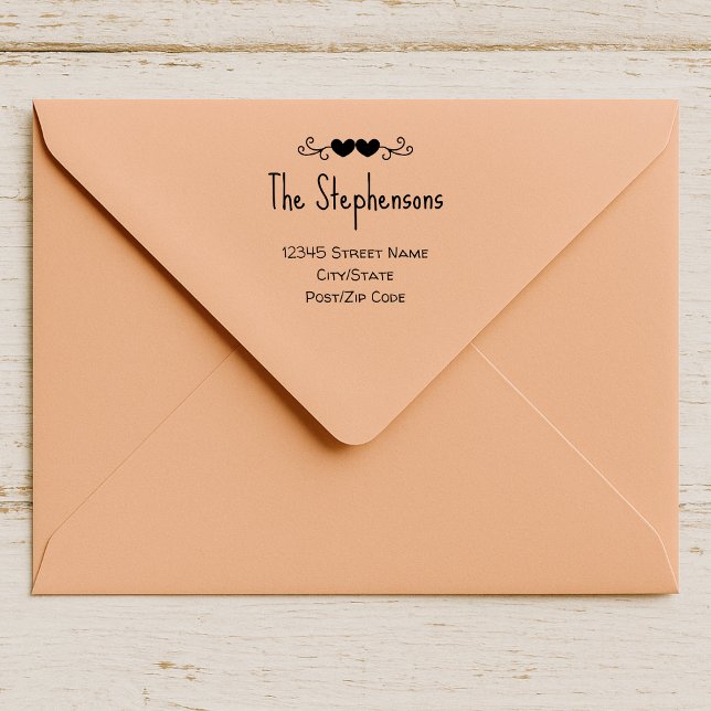 Stil Hearts, handskriven i Namn-familjen Självfärgande Stämpel (Skapare uppladdad)