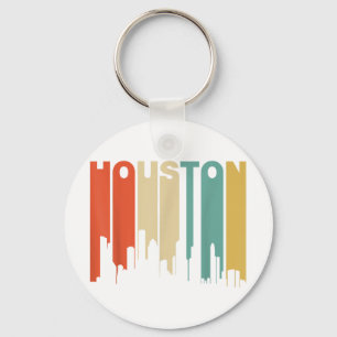 Stil Houston Texas Skyline 1970 Nyckelring