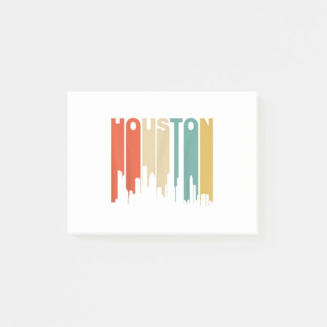 Stil Houston Texas Skyline 1970 Post-it Block (Framsida)